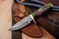 Damast Messer Damaszener Stahl Jagd Knife Damascus Hunting Bowie 5025EK