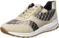 DAMEN GRÖSSE 3 36 GEOX D AIRELL A PERL BEIGE ECHTLEDER THROURS SNEAKERS BRANDNEU MIT ETIKETT