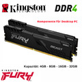 Arbeitsspeicher DDR4 Ram PC Desktop Kingston FURY Beast 8GB 16GB 32GB 64GB Kit