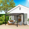 Outsunny Pergola Pavillon ca. 3x3m, Wasserdicht, Stabil, Winterfest Metall