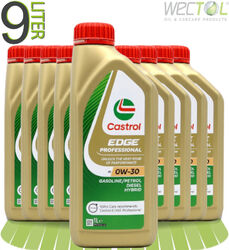 9x1 Liter Castrol Edge Professional A5 0W-30 TITANIU für Volvo 9 Liter SLX