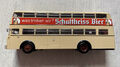 Modellbus 1:43 Büssing D2U von Mini Champs mit Schultheiss-Werbung