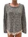 MARC CAIN Gr.N5 DE 42 - XL Damen Pullover 20% LEINEN Rosa Beige Schwarz Langarm