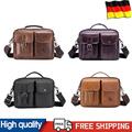 Vintage Messenger Genuine Leather Business Handbags Men Universal Solid Color