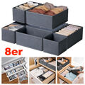 Schubladen Organizer 8er Set Kleiderschrank Organisationsboxen Stoff Trennboxen