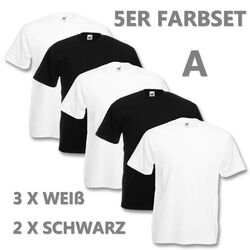 5er/10er FRUIT OF THE LOOM T SHIRT SETS M L XL XXL XXXL 4XL 5XL T SHIRTS VALUE49.000 VERAKAUFT ✔ VIELE FARBSETS ✔ DHL VERSAND ✔