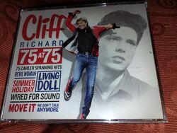 Cliff Richard 75 bei 75. 3CD SET.  75 TOLLE TRACKS!!!!!!    