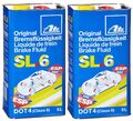 ATE Original Bremsflüssigkeit DOT 4 SL.6 2x5 Liter ABS ASR ESP Brake Fluid DOT4