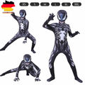 Venom Cosplay Kostüm Kinder Jungen Halloween Karneval Fasching Party Overall *&