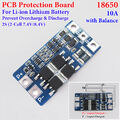 2S 10A w/Balance Li-ion Lithium 18650 7.4V 8.4V Battery BMS Protection PCB Board