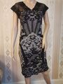 MARC CAIN Designer Kleid DRESS Spitzenkleid EDEL GR S/M wie NEU SPITZE Muster 38