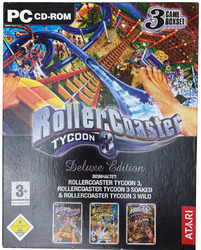 Rollercoaster Tycoon 3 Deluxe inkl Soaked & Wild PC CD Rom Big Box Spiel Boxset