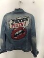 Philipp Plein Jacke Jeansjacke Damen XL blau Lippe Jadore 