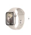 Apple Watch Series 9 41mm Aluminiumgehäuse mit Sportarmband - Polarstern, S/M...