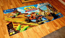 CTR Crash Team Racing Nitro-Fueled promo Teppich Game Store Carpet Mat PS4 Rare