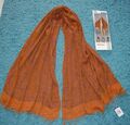 Damenschal, Neu mit Etikett, Orange, aus Viscose