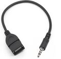 K04 3.5mm AUX Audio Stecker auf USB A Buchse Auto Adio Adapter Kabel Autoradio 