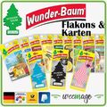 WUNDERBAUM Auto Keller Lufterfrischer Duftbaum Camper Wohnung KARTE & FLAKON