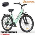 26 Zoll eBike Elektrofahrrad 250W Fahrrad Pedelec e Citybike Damen 32km/h CE