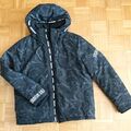 Clockhouse Herren Winter Jacke Gr.L schwarz grau Camouflage Muster Reflektierend