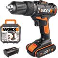 WORX 18V (20V MAX) Akku-Schlagbohrschrauber WX371, 2,0Ah, PowerShare, 2 Gänge