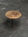 Jacques Adnet Raoul Guys Wicker Stool Hocker Rattan 