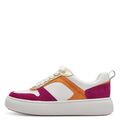 Tamaris Sneaker 1-23735-42 595 Leder fuxia pink orange mit Wechselfußbett