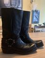 Buffalo Abgehackte Biker-Boots mit Metallring von 1990 Grösse 44