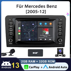 Autoradio Android 13 Carplay GPS Navi KAM DAB Für Mercedes Benz ML W164 GL X164