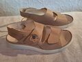 ROMIKA Sandale Sandalette Klettverschluss Damen beige Gr. 38 /UK 5 kaum getragen