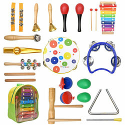 20x Percussion Kinder Kleinkind Musikinstrumente Spielzeug Set Band RhythmusToys