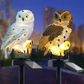 Solar Garten Lichter Solarleuchte Eule Ornament Vogel Outdoor LED Deko Skulptur