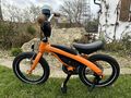 Kinder-Fahrrad - original BMW Kidsbike - 14 Zoll - Orange - 2 In 1 Laufrad