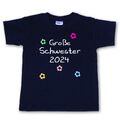 T Shirt Große Schwester 2024  WAHL Motiv Wunschname Farbe  Größe ab 86/92  NEU