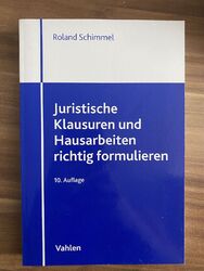 Juristische Klausuren und Hausarbeiten richtig form... | Buch | Zustand sehr gut