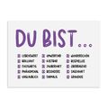 Postkarte DU BIST ... Geschenk Freundin Postkarte Du bist toll