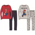 Jungen Kinder Super Mario Langarm Pyjama PJs Set Alter 3 4 5 6 7 8 9 10 11 12 Jahre