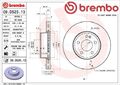 2x Bremsscheibe Brembo 09.D525.13 2 Bremsscheiben Vorderachse Vorne