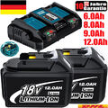 BL1860 6.0AH Akku Für Makita BL1860B 18V LXT Li-ion BL1850  Doppelladegerät DHL