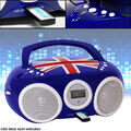 Kinder Zimmer Boombox tragbar Stereo Radio USB Musik Anlage Jungen CD MP3 Player