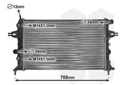 VAN WEZEL Kühler, Motorkühlung 37002254 für OPEL