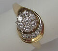 ♦️ Vintage Brillant Ring in 585 14kt Gold mit Brillanten Diamant Diamond ♦️ 7899