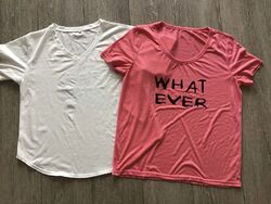 2  Shirts Offwhite und  Coral  Gr42/44