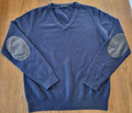 Filippa K. Herren Strick Pullover 100% Lambswoll Dunkel Blau Gr.S