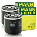 2x ORIGINAL MANN ÖLFILTER RENAULT DACIA FORD MAZDA W67/1