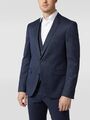 MCNEAL Slim Fit 2-Knopf-Sakko mit Webmuster in marineblau