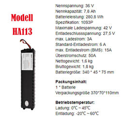 48V/36V E-Bike Akku Li-ion Batterie für Pedelec Elektrofahrrad Akku E-Fahrrad EU