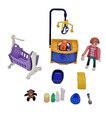 Playmobil Babyzimmer Kinderzimmer Kinderbett Wickeltisch Spielbogen Spielzeug