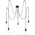 LUXUS HÄNGELEUCHTE DECKENLAMPE PENDELLEUCHTE PENDELLAMPE METALL SCHWARZ 61847732