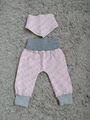 Set aus Babyhose/Mitwachshose und Dreieckstuch/Wendehalstuch Gr. 50/56